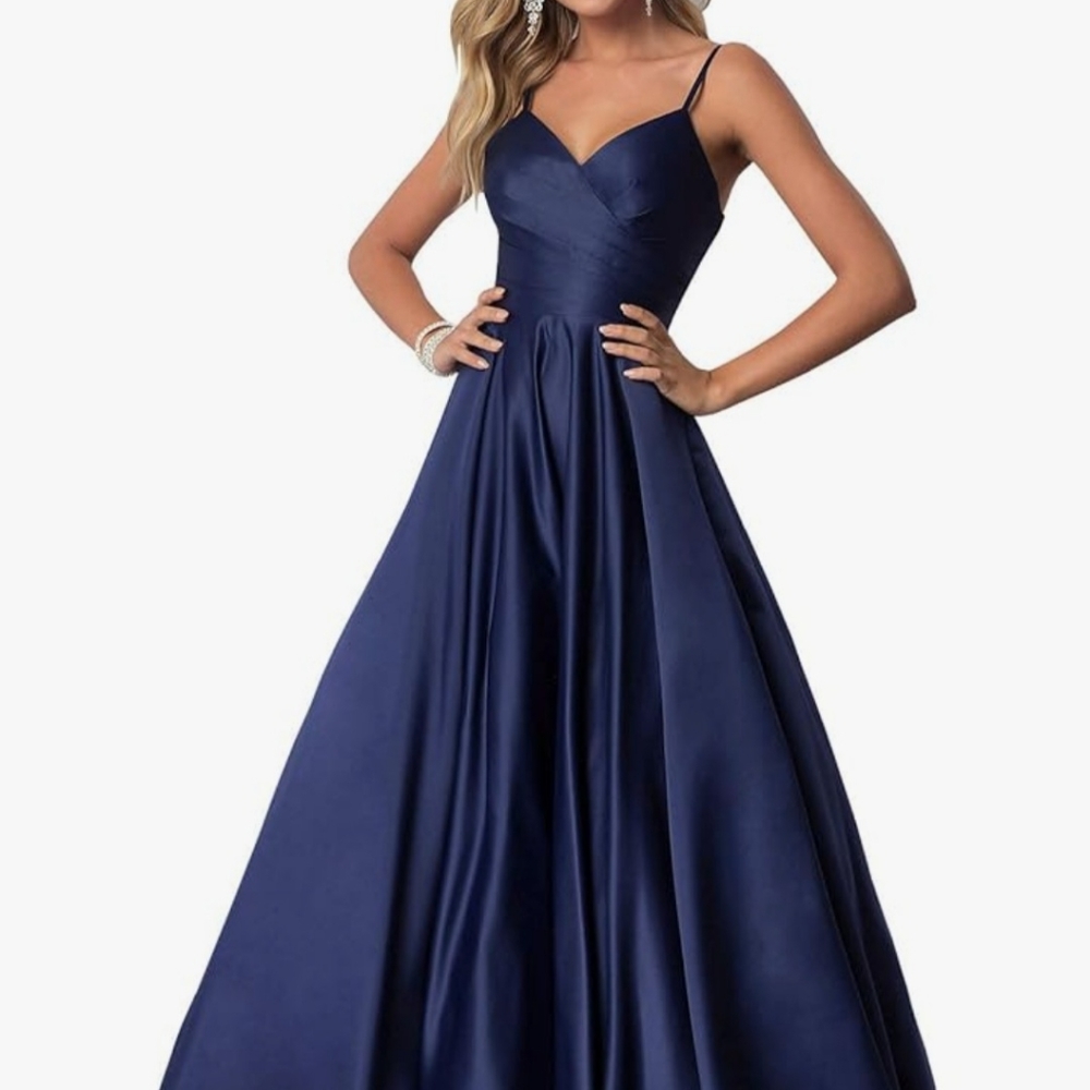 Navy blue prom dress